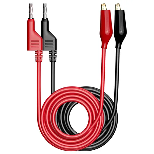 Vista 8 de Goupchn Stackabe Banana Plug to Alligator Clips Cables de prueba 5 colores Cables eléctricos flexibles suaves para pruebas eléctricas multímetro