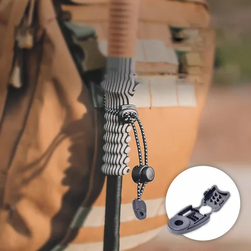 Vista 4 de 20 tapas de extremo de paracord con cremallera, extremos de cordón elástico, cuerdas elásticas para cordones, clips de tapón de plástico de repuesto