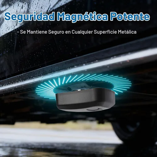 Vista 2 de Caja magnética para llaves debajo del automóvil, caja de bloqueo de combinación impermeable con imanes fuertes, soporte de código de 4 dígitos