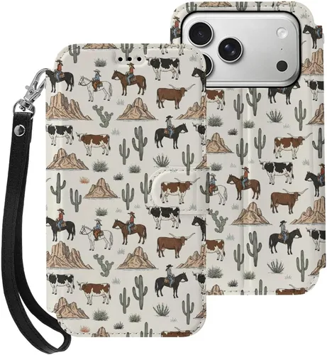 Vista 30 de SWEET TANG Funda protectora para iPhone 17, con tarjetero y tarjetero Patrón 828