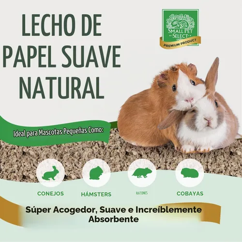 Vista 2 de Base de cama para mascotas pequeñas de Small Pet Select Premium, ropa de cama de papel suave natural para mascotas pequeñas para interiores