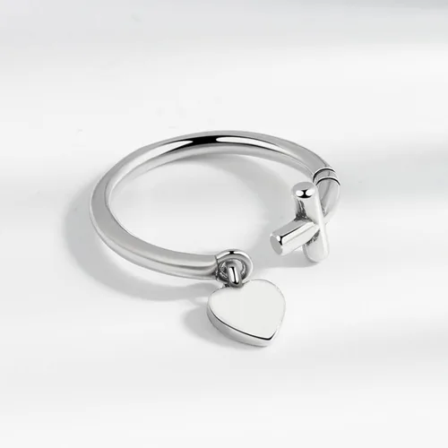 Vista 7 de 925 Sterling Silver Ring Minimalist Adjustable Rings Band Handmade Rings for Women Girls