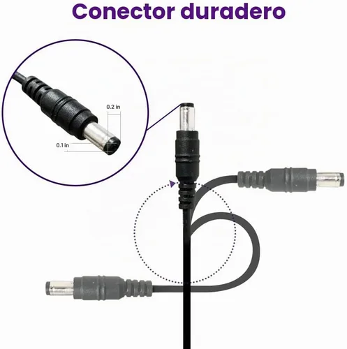 Vista 3 de Adaptador de corriente continua de fuente de alimentación de 12 V, 2.5 A, cargador certificado ETL de 12 voltios, 100-240 V, CA a CC, transformador