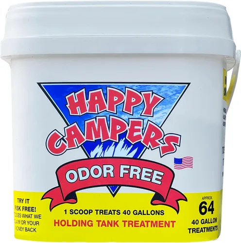 Vista 10 de Happy Campers Tratamiento orgánico Tanque contenedor RV, 18 tratamientos Controls Odors, Helps Prevent Clogs, Buildup & Sensor Issues, Black &