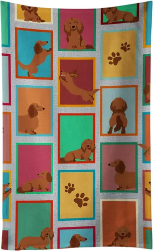 Vista 61 de Caroline's Treasures MLM1160KTWL - Lots of Red Siberian Husky - Toalla de cocina para invitados, toalla de baño decorativa para cara, té, paño