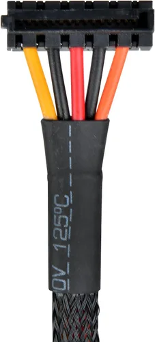 Vista 12 de SilverStone Technology - Fuente de alimentación ATX flexible de 350 watts con cables fijos y 80 Plus Gold con conector PCIe de 6 pines
