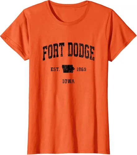 Vista 12 de Fort Dodge Iowa IA - Camiseta deportiva clásica negra con diseño deportivo, Gris