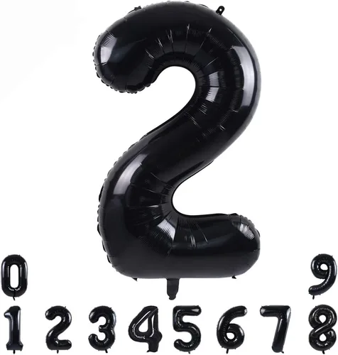 Vista 24 de TONIFUL Globos grandes de helio de letras B negras grandes de 40 pulgadas, globos de aluminio Mylar para decoración de suministros de fiesta