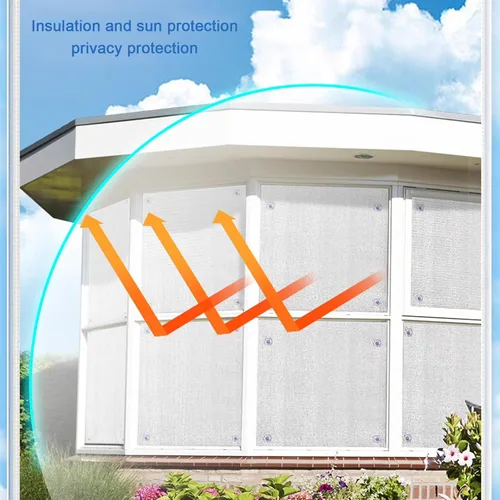 Vista 6 de Película reflectante para ventana con control de calor anti UV, protección de privacidad, bloqueo solar, película de aislamiento solar de vidrio
