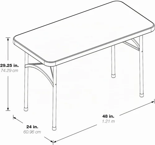 Vista 3 de Mesa cuadrada de resina multiuso Office Star Work Smart 36 x 36 x 29 pulgadas, MetalPlástico/Resina, Negro