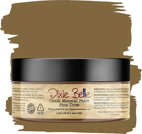 Vista 388 de Pintura para muebles con acabado de tiza Dixie Belle Paint Company - Amatista (4oz) - Pintura mineral de tiza chic púrpura profundo mate