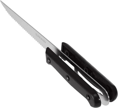 Vista 5 de SUNALND - Juego de 8 cuchillos para carne, con borde dentado y triple remachado