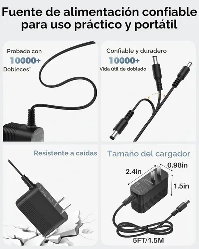 Vista 6 de Adaptador de alimentación universal de 14V DC con 10 tomas intercambiables