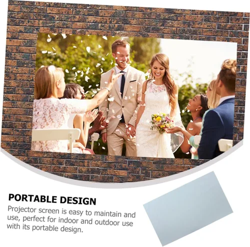 Vista 4 de Toddmomy Pantalla de proyección al aire libre interior portátil para cine en casa Pantalla de película HD Fácil configuración y almacenamiento