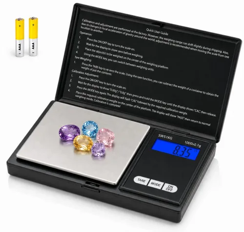 Vista 12 de Smart Weigh Digital Pocket Gram Scale 3.53 oz x 0.0004 oz, LCD