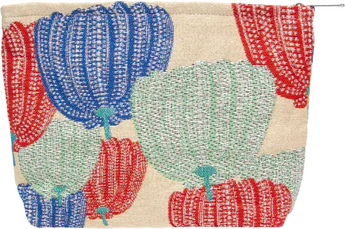 Vista 30 de Pazimiik Bolsa de maquillaje floral, grande, de algodón, con cremallera para bolsa de viaje, organizador de maquillaje de lona para mujeres