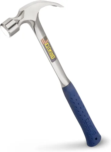 Vista 8 de ESTWING Martillo de encuadre, garra curvada de 22 oz con cara fresada y agarre de reducción de golpes - E3-22CMR