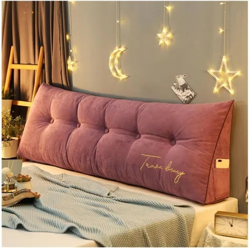 Vista 11 de Almohada triangular para la cabeza de cama, cojín grande de espalda/cojín de cabecero, almohada de cuña reclinable con funda extraíble