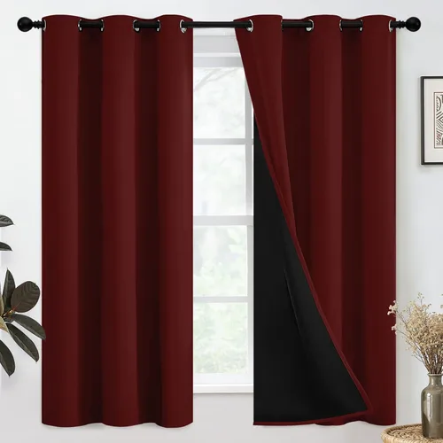 Vista 146 de SimpleHome - Cortinas opacas 100% para recámara, cortinas de ventana con ojales beige, con aislamiento térmico, cortinas de oscurecimiento