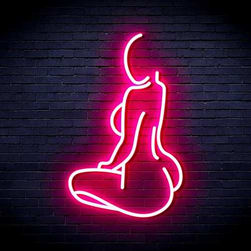 Vista 32 de ADVPRO Señora Back Shape Flex Silicone LED Neon Sign - Azul - st16s32-fnu0267-b