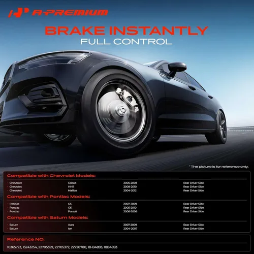 Vista 2 de A-Premium Conjunto de Pinza de Freno de Disco con Soporte Compatible con Modelos Selectos de Chevy, Pontiac y Saturn - Malibu 2004-2012, Cobalt