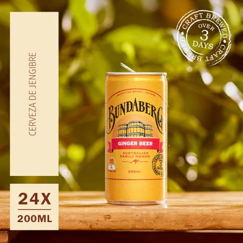 Vista 3 de Bundaberg - cerveza de jengibre, latas de 6.8 fl oz, (paquete de 24 unidades)