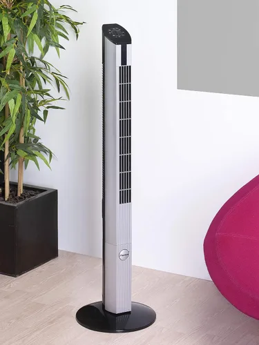 Vista 2 de Bestron Ventilador de torre de diseño con función giratoria, altura 42.1 in, 50 W, negro/gris