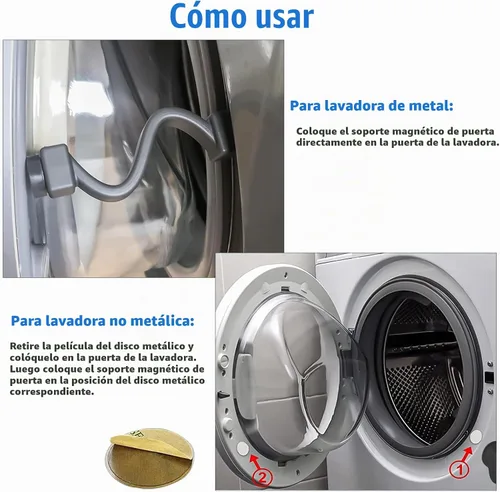 Vista 5 de Magoog Accesorio para puerta de lavadora, "más corto, ahorro de espacio", accesorio compacto para puerta de arandela de carga frontal, mantiene