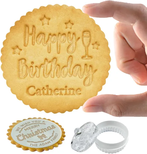 Vista 9 de Sello de galletas personalizado con apellido, sellos de galletas personalizados con asa, baby shower, para hornear, cortador de acrílico, regalos