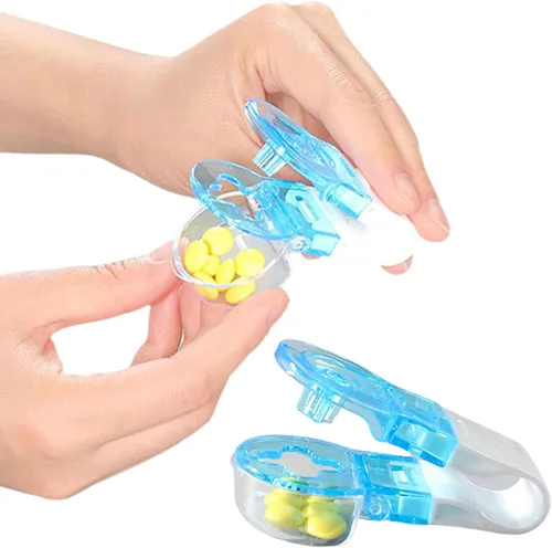Vista 2 de Pastillero con diseño de caja de almacenamiento, pastillero sin esfuerzo, dispensador portátil compacto para una fácil gestión de medicamentos