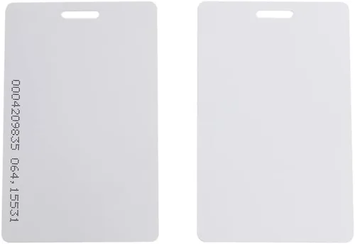 Vista 2 de 100 tarjetas de identificación de proximidad RFID de 125 KHz con ranura perforadora de agujero, tarjeta de etiqueta de token para sistema de control