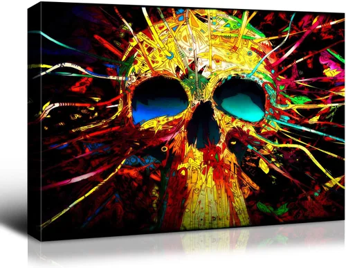 Vista 37 de Denozer - Decoración de pared de calabaza de Halloween, pósteres de regalo, decoración del hogar, arte de pared, imágenes en lienzo HD, estiradas