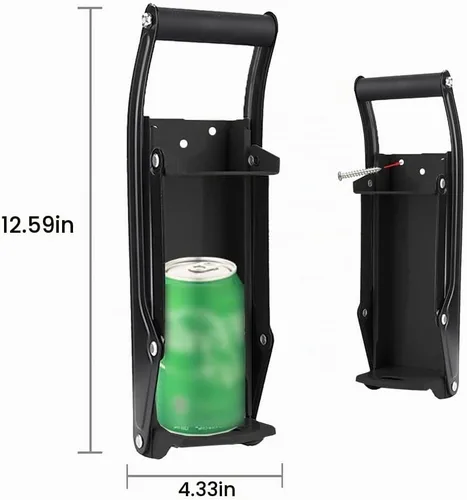 Vista 2 de Trituradora de latas, adecuada para latas de aluminio de 12 oz y 16 onzas, latas de soda, latas de cerveza, etc. Herramienta de reciclaje eficiente.