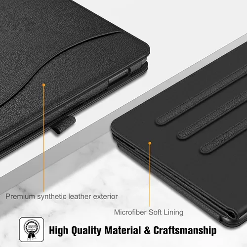 Vista 6 de Fintie Funda para tableta Amazon Fire HD 10 (13ª/11ª generación, versión 2023/2021) – Funda de soporte multiángulo con bolsillo de encendido y Negro
