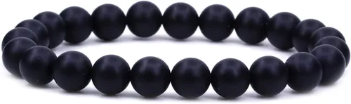 Vista 112 de Amandastone Pulsera elástica de cuentas redondas de 0.315 in con piedras preciosas naturales de 7 pulgadas