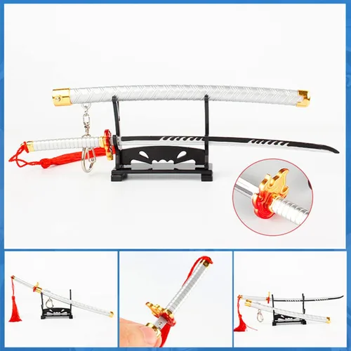 Vista 3 de caiydramy Llavero de anime Demon Slayer Sword Mini Katana Key