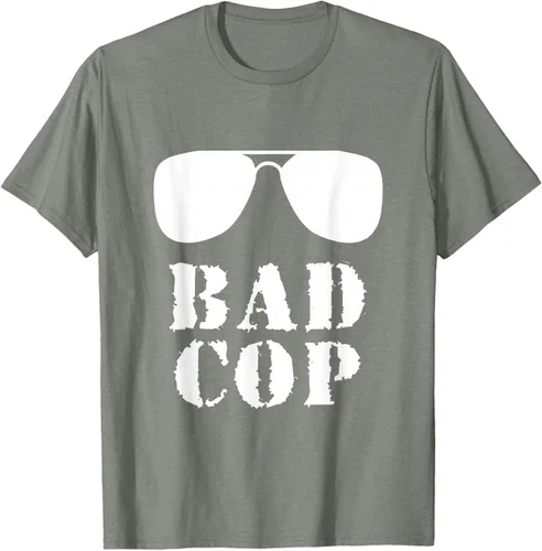 Vista 32 de Bad Cop Funny Police - Camiseta a juego para padre e hijo, Negro, S