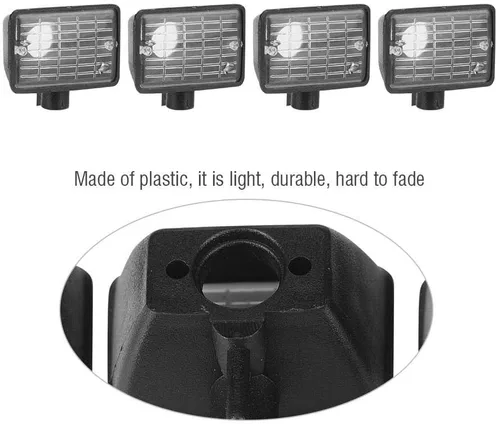 Vista 4 de Dilwe Cubierta de luz de coche RC, 4 piezas de pantalla de luz LED universal para HSP REDCAT AXAIL scx10 escala RC modelo Crawler LED Kit ()