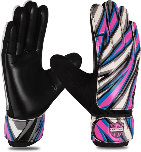 Vista 13 de FIGHTSENSE Guantes de portero de fútbol para niños y jóvenes, guantes de portero de fútbol, palma de látex de 4 mm, transpirable, antideslizante