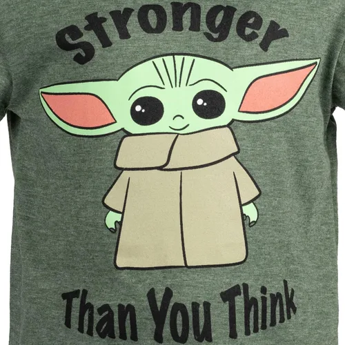 Vista 3 de STAR WARS The Mandalorian The Child - Conjunto de camiseta y pantalones cortos de rizo francés para bebés y niños grandes