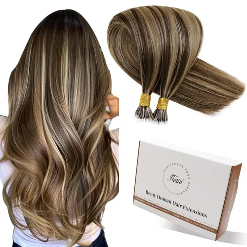 Vista 43 de 【Descuento】Hetto - Extensiones de cabello con cinta adhesiva, 40g, extensiones de cabello humano, color rubio ceniza oscuro degradado a rubio medio