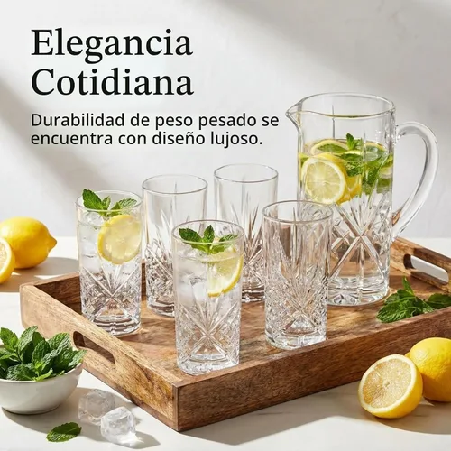 Vista 6 de Godinger Dublín - Juego de 12 vasos de alta copa de cristal