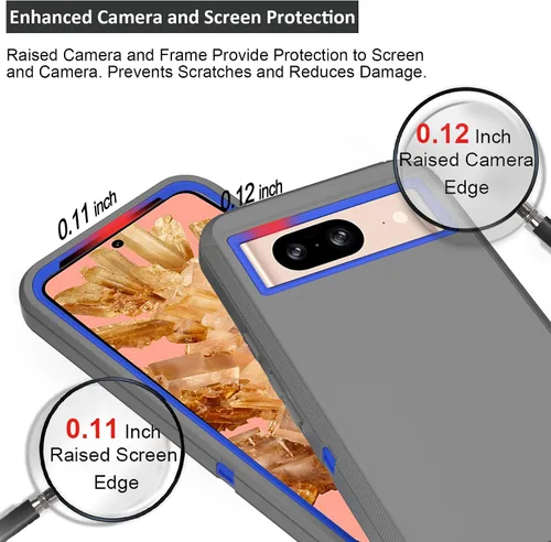 Vista 3 de Funda compatible con Google Pixel 8, con clip para cinturón, resistente, a prueba de golpes, protección de cuerpo completo, con función atril