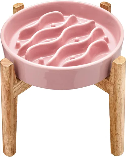 Vista 15 de Cuencos de cerámica para perros pequeños, comedero lento para perros pequeños, comedero lento para perros de 0.6 tazas para comer rápido, cuenco