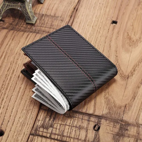 Vista 4 de Cartera de cuero grabada personalizada para papá hijo marido novio cumpleaños día del padre San Valentín Navidad aniversario graduación boda regalo