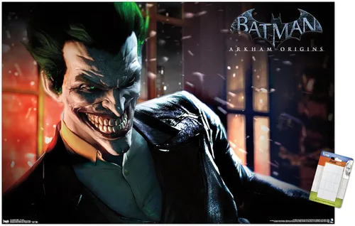 Vista 12 de Trends International DC Comics - Póster de pared de Arkham Origins de Arkham Origins, 14.725 x 22.375 pulgadas, versión enmarcada de madera