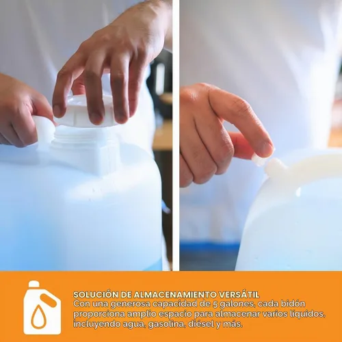 Vista 5 de Hedpak Hedpak- Carboy de plástico de 5 galones con asa, sin BPA y grado alimenticio