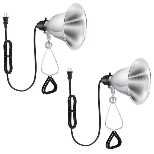 Vista 9 de HealSmart Enchufe de luz de abrazadera de 5.5 pulgadas, máximo de 60 vatios con cable 18/2 SPT-2 de 6 pies, reflector de aluminio E26