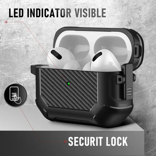 Vista 5 de Maxjoy Funda para AirPods Pro 3 (2025), funda protectora rígida compatible con Airpods Pro de 3ª generación con kit de limpiador de llavero