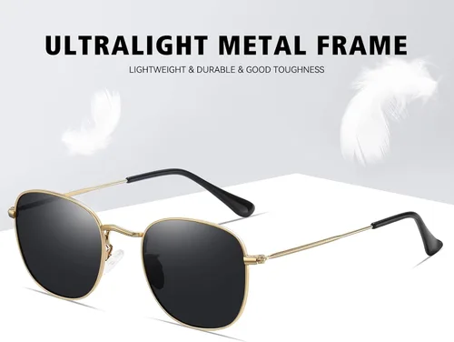 Vista 3 de Fozono Retro Square Polarized Sunglasses for Women Men Small Frame Vintage Classic Style UV400 Protective